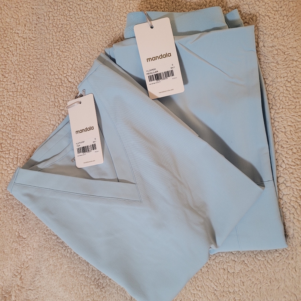 Mandala Sky Blue Scrub Set